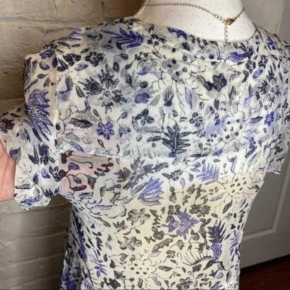 Anthropologie Maeve Canna Sheer Swing Dress Size 0 - Picture 7 of 10